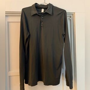 Zanone Dark Gray Long Sleeve Polo Shirt cotton size xl (56) slowear collection